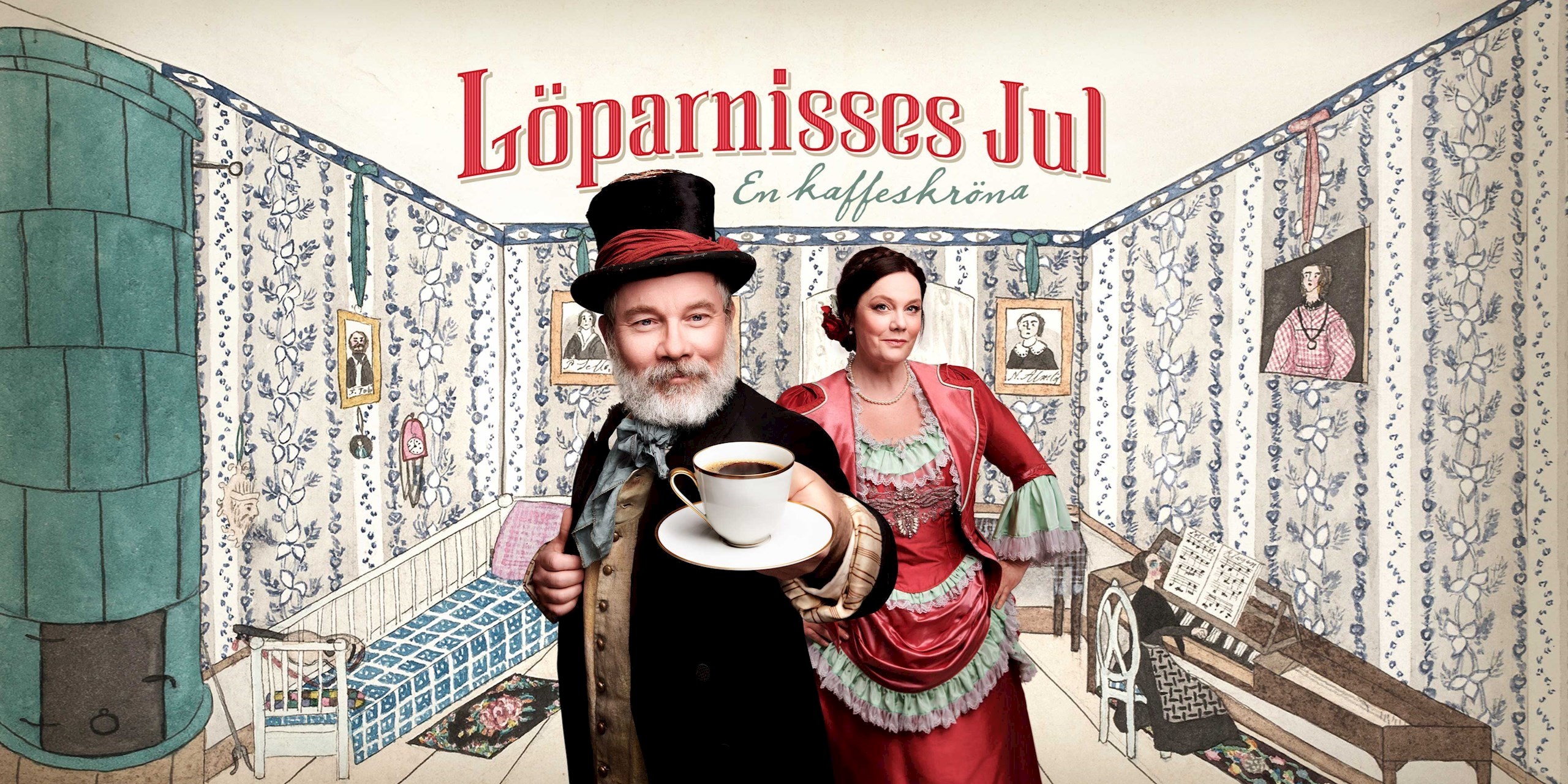 Affischbild Löparnisses Jul - en kaffeskröna